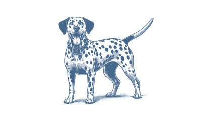 Dalmatian dog vector | dog vector | dog illustration | dog silhouette | dog tattoo | dog engraving | dog drawing 