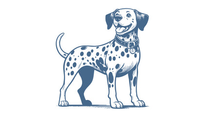 Dalmatian dog vector | dog vector | dog illustration | dog silhouette | dog tattoo | dog engraving | dog drawing 