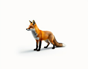 Obraz premium red fox isolated on white