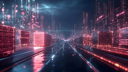 Innovative AI driven logistics workflow with advanced digital delivery tracking capabilities enabling seamless supply chain management increased efficiency and data driven decision making