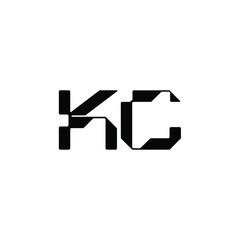 KC monogram logo design letter text name symbol monochrome logotype alphabet character simple logo