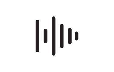 Podcast soundwave line of voice. Record music player. Mobile talk track. Message sound wave. Social network speech audio. Equalizer icon with spectrum noise. Vector illustration.
