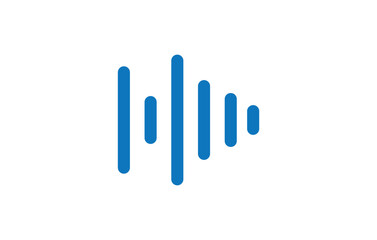 Podcast soundwave line of voice. Record music player. Mobile talk track. Message sound wave. Social network speech audio. Equalizer icon with spectrum noise. Vector illustration.