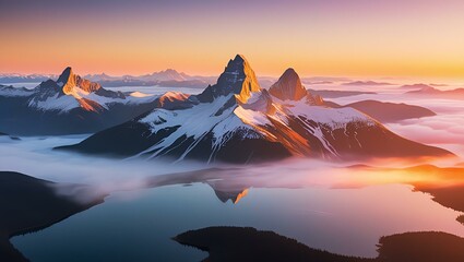sunrise in the mountains