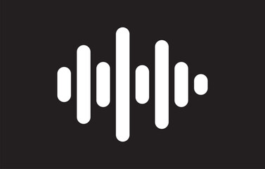 Audio waves icon. Voice message and sound representation