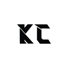 KC monogram logo design letter text name symbol monochrome logotype alphabet character simple logo