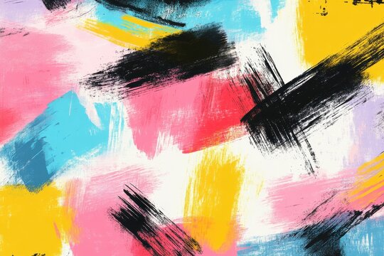 Vibrant abstract shapes and artistic patterns: unique crayon, brush, and pencil illustrations for creative projects and design inspiration. Ideal for graphic artists and illustrators