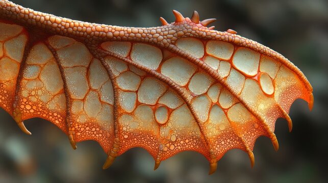 A close-up view reveals the delicate textures of a bat wing