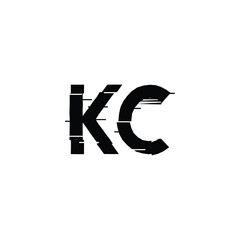Obraz premium KC monogram logo design letter text name symbol monochrome logotype alphabet character simple logo