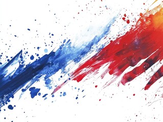 Abstract American Flag Painting