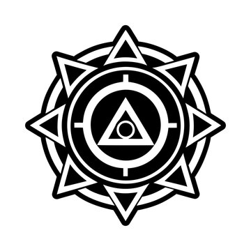 A solid style icon of alpha omega symbol