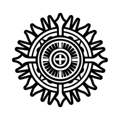 Catholic monstrance symbol icon in solid style