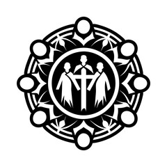 Disciple symbol icon in filled style