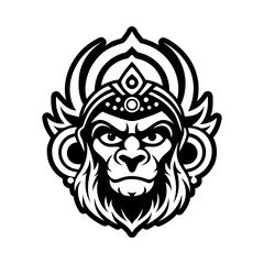Hanuman symbol icon in solid style