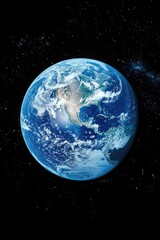 Obraz premium Earth from Space with Stars