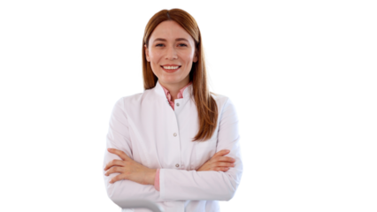 Portrait of a smiling female scientist
