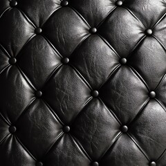 Luxurious black leather upholstery texture.  Perfect background for design projects.