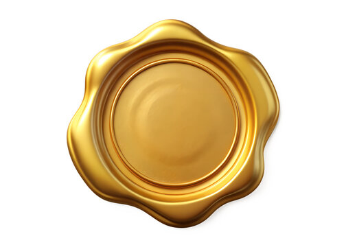 gold seal isolated on white