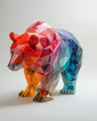 romantic bear on a white background. Textures Geom_003