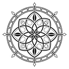 Fototapeta premium Minimalist Mandala Vector Design 