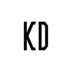 KD monogram logo design letter text name symbol monochrome logotype alphabet character simple logo
