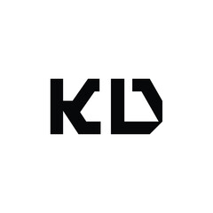 KD monogram logo design letter text name symbol monochrome logotype alphabet character simple logo
