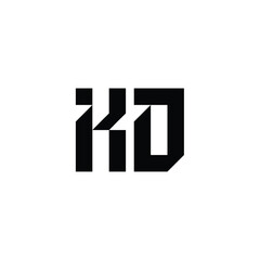 KD monogram logo design letter text name symbol monochrome logotype alphabet character simple logo