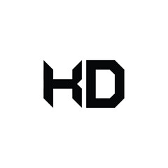 KD monogram logo design letter text name symbol monochrome logotype alphabet character simple logo