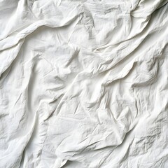 Obraz premium A wrinkled white fabric draped artistically, showcasing texture and softness.