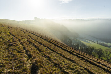 Misty morning in winter Stroud
