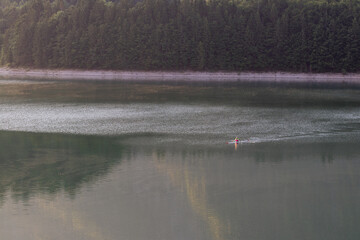 paddle boat sports on a lake
