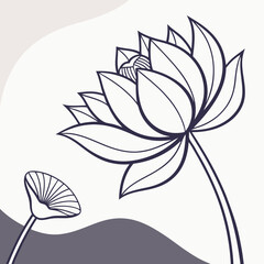 Abstract Blossom Silhouette Illustration
