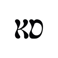 KD monogram logo design letter text name symbol monochrome logotype alphabet character simple logo