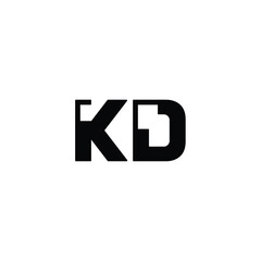 KD monogram logo design letter text name symbol monochrome logotype alphabet character simple logo