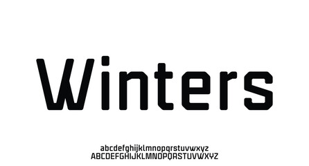 Abstract minimal modern alphabet fonts. Typography technology vector illustration
