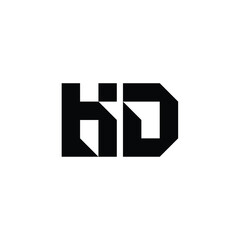 KD monogram logo design letter text name symbol monochrome logotype alphabet character simple logo