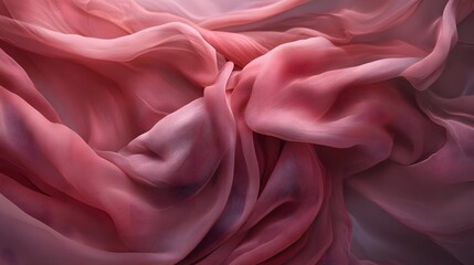 Obraz premium A soft, flowing fabric in shades of pink, creating an elegant and dreamy atmosphere.