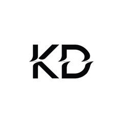 KD monogram logo design letter text name symbol monochrome logotype alphabet character simple logo