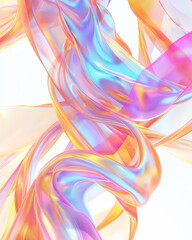 Fototapeta premium romantic ribbons on a white background. Soft textu_002