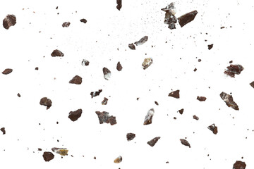 Abstract rock particle with dust texture
