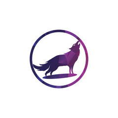 wolf logo design  vector 