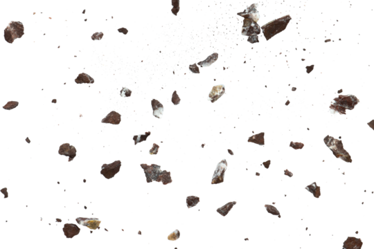 Abstract rock particle with dust texture