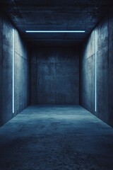 Dark Room with Neon Strip