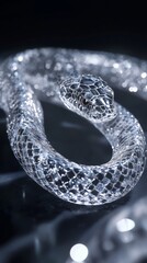 The Glittering Glass Snake An Exquisite and Stunning Artistic Representation to Admire