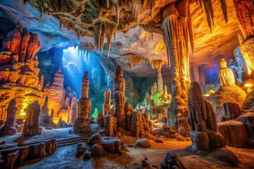 Immersive VR experience: a stunning 3D-scanned cave interior, realistically rendered with high depth of field.