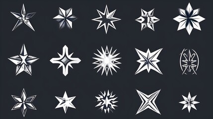 star icon set collection