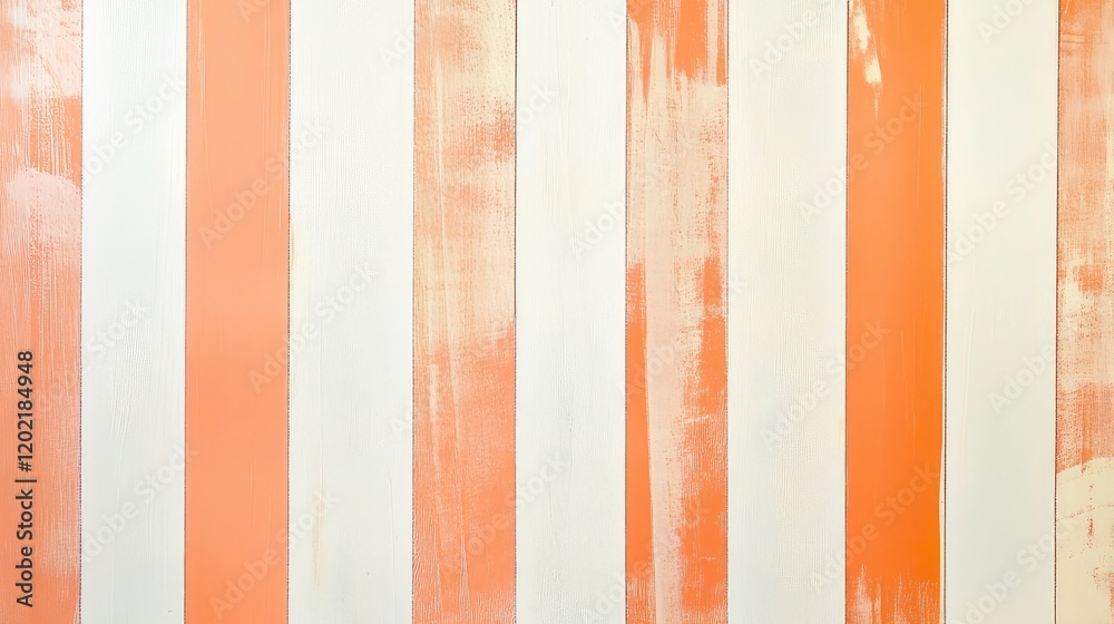 Leinwandbilder abstract striped background in orange and white colors with paint texture and copy space for text pl