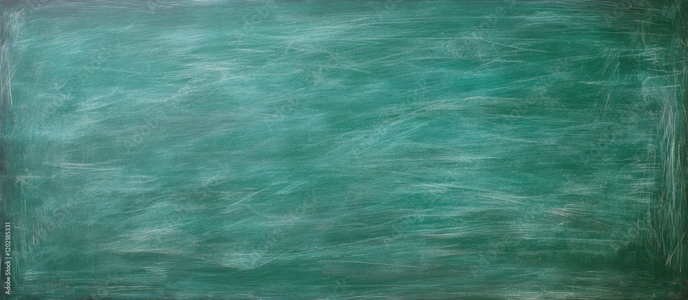 Poster textured green chalkboard background with subtle smudges and strokes ideal for educational or creati