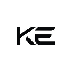 KE monogram logo design letter text name symbol monochrome logotype alphabet character simple logo