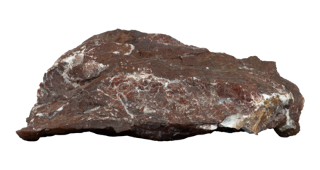 Brown stone with beautiful pattern isolated element